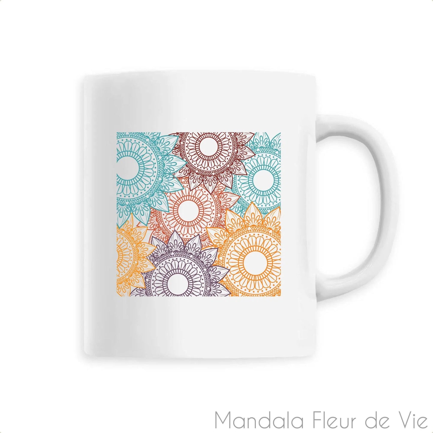 Mug en Céramique Mandala Couleur