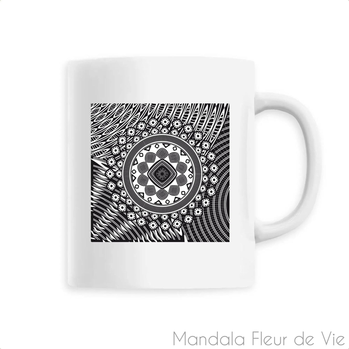 Mug en Céramique Mandala Psychédélique