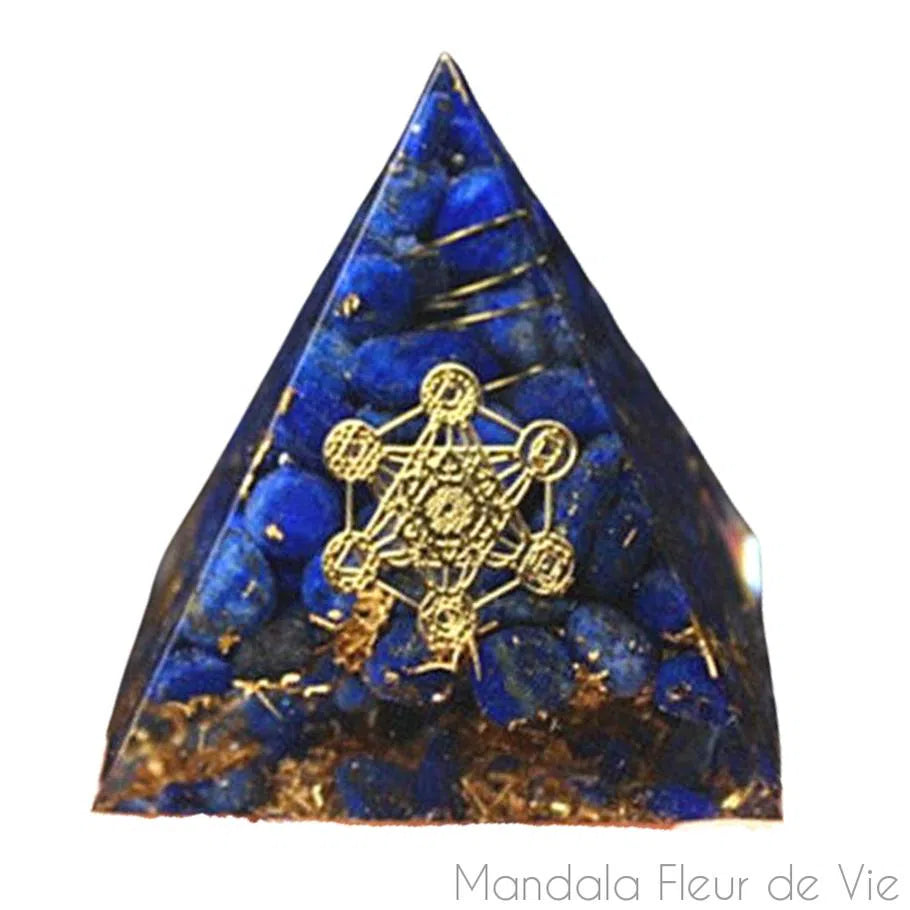 Orgonite Pyramide Métatron - Mandala Fleur de vie