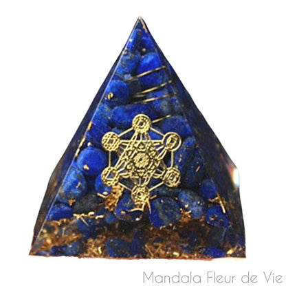 Orgonite Pyramide Métatron - Mandala Fleur de vie