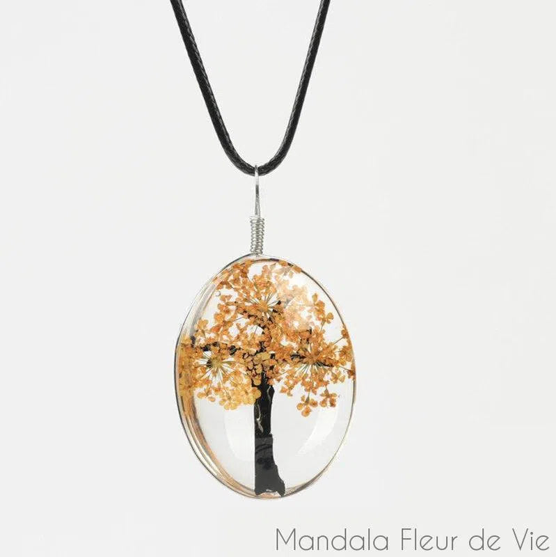 Pendentif Arbre Fleurs Séchées