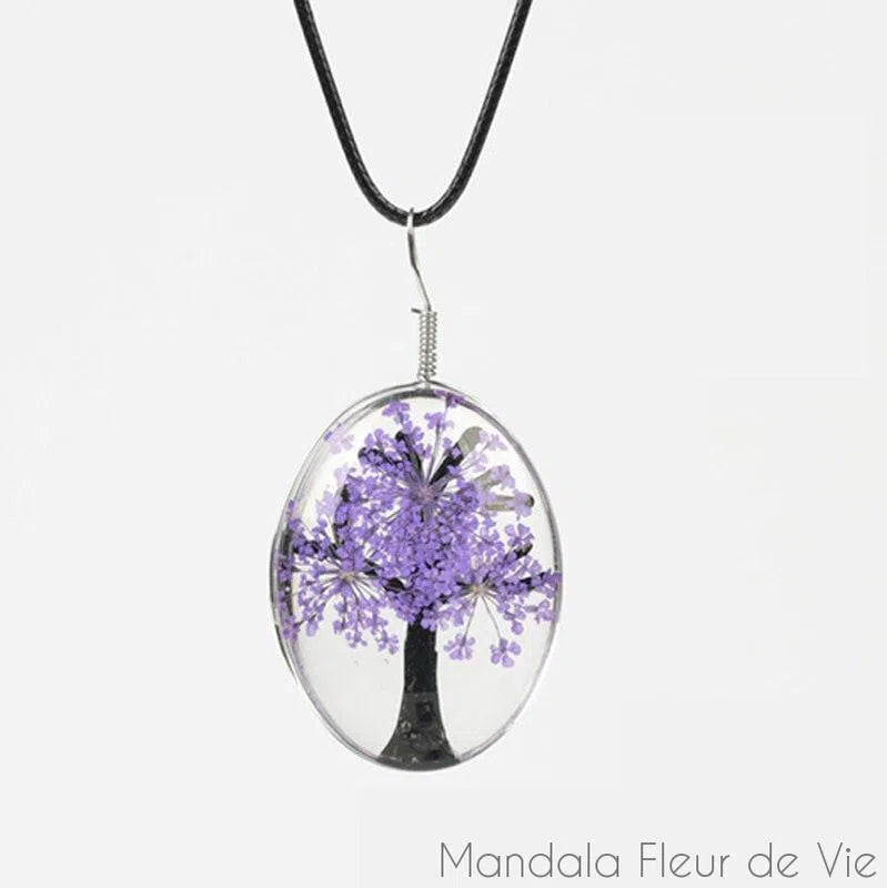 Pendentif Arbre Fleurs Séchées