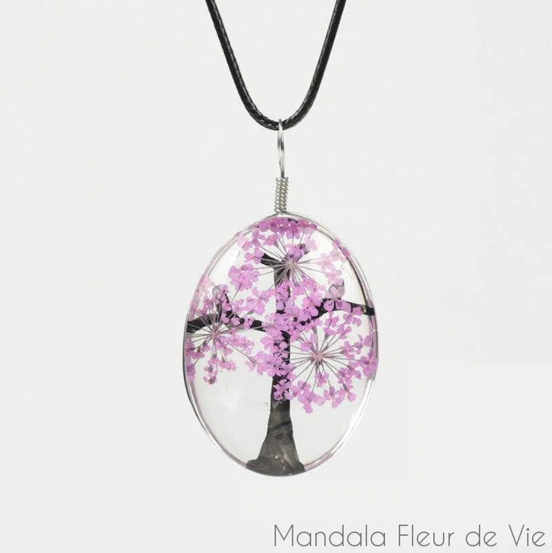 Pendentif Arbre Fleurs Séchées