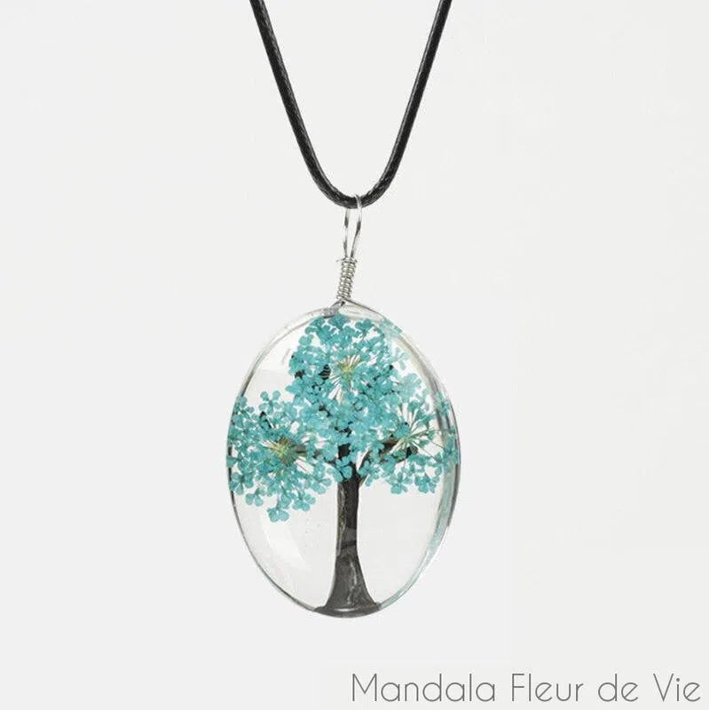 Pendentif Arbre Fleurs Séchées