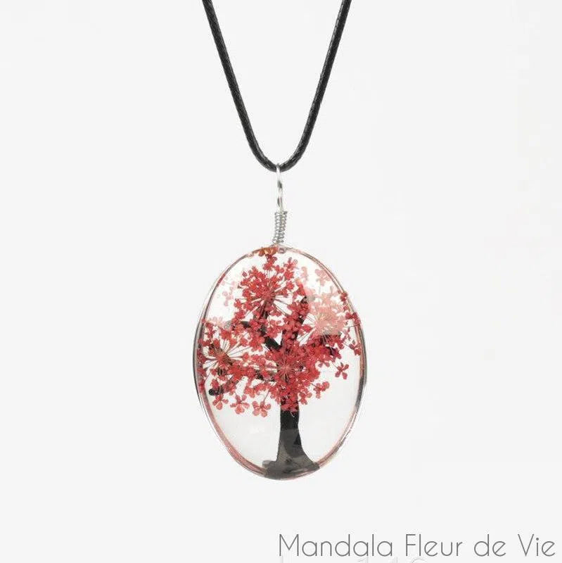 Pendentif Arbre Fleurs Séchées