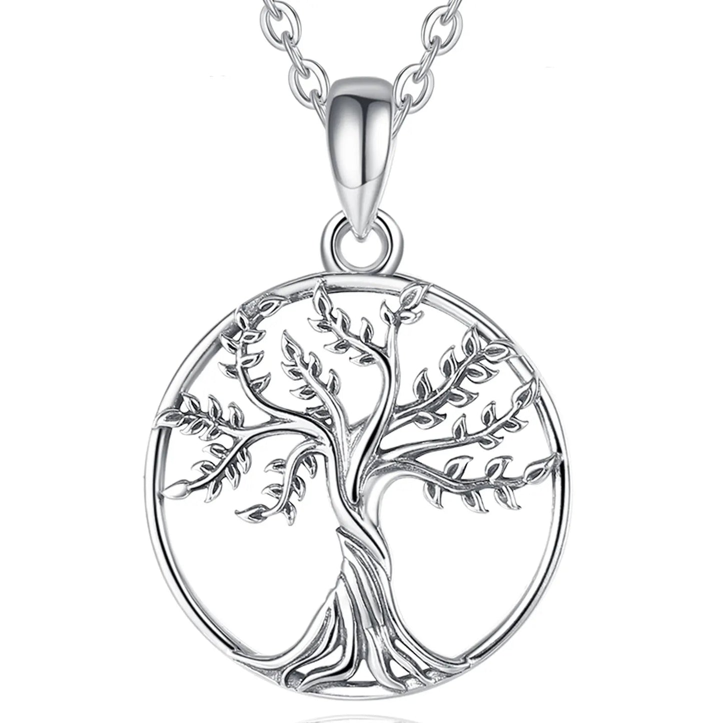 Pendentif Arbre de Vie Argent - Mandala Fleur de vie