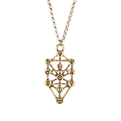 Pendentif Arbre de Vie Kabbale Mandala Fleur de vie