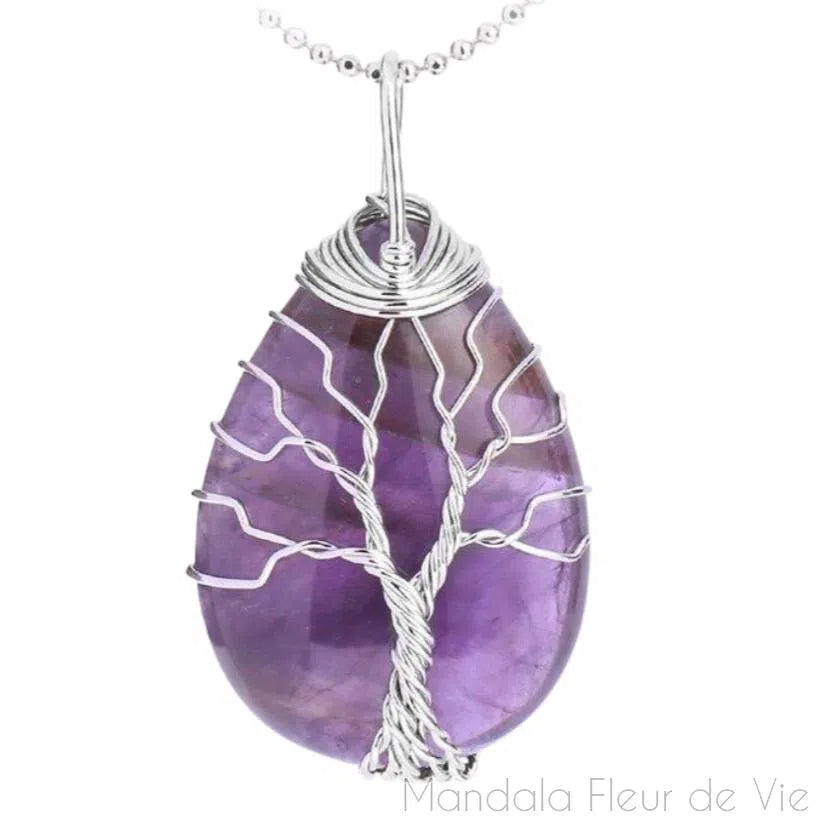 Pendentif Arbre de Vie Pierre Naturelle