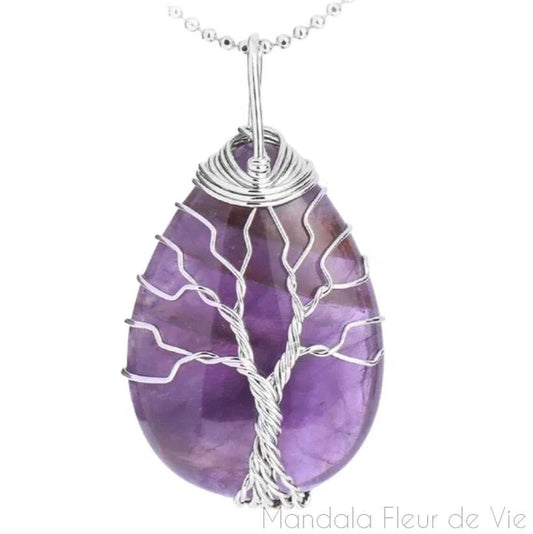 Pendentif Arbre de Vie Pierre Naturelle