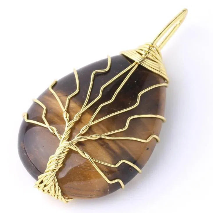 Pendentif Arbre de Vie Pierre Naturelle