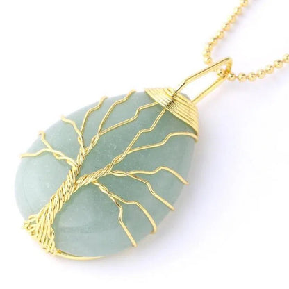 Pendentif Arbre de Vie Pierre Naturelle