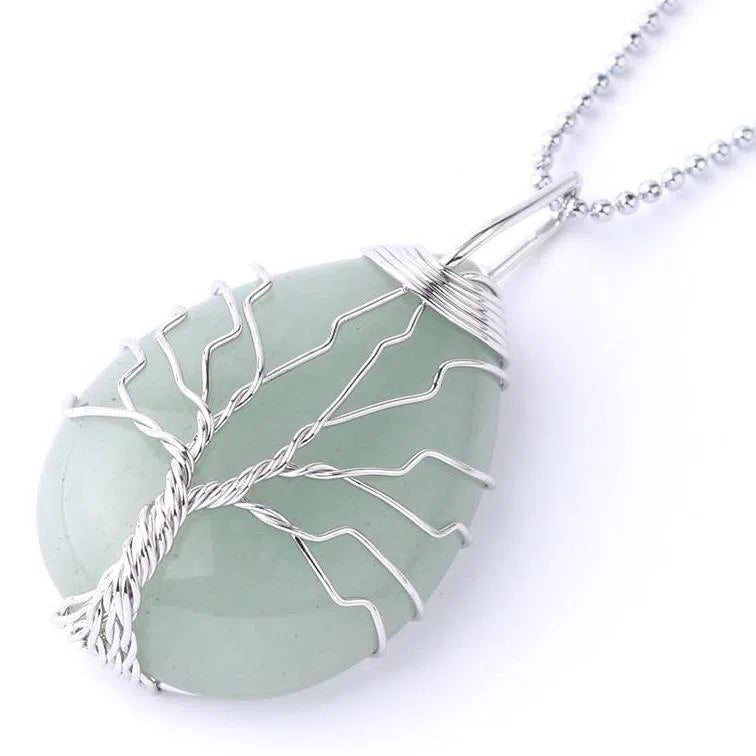 Pendentif Arbre de Vie Pierre Naturelle