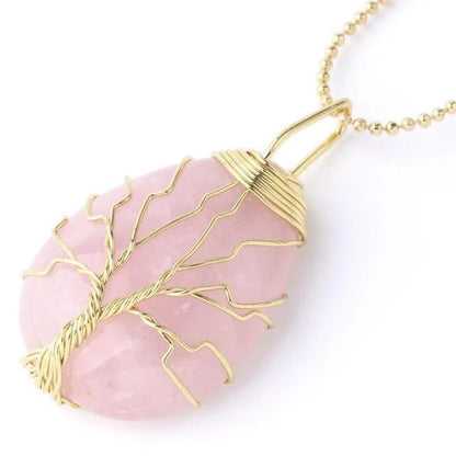 Pendentif Arbre de Vie Pierre Naturelle