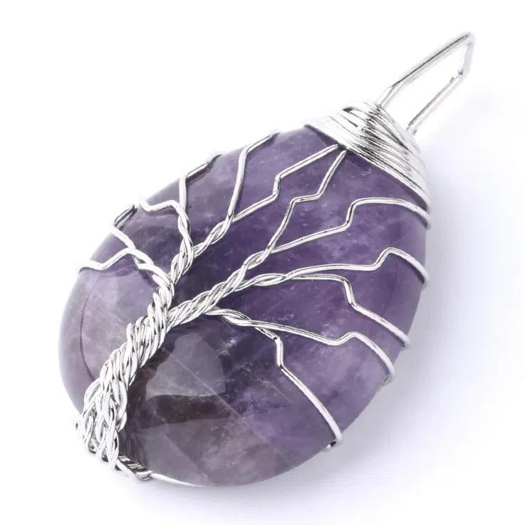 Pendentif Arbre de Vie Pierre Naturelle