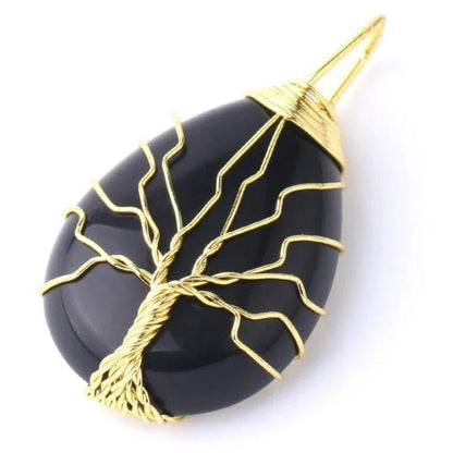 Pendentif Arbre de Vie Pierre Naturelle