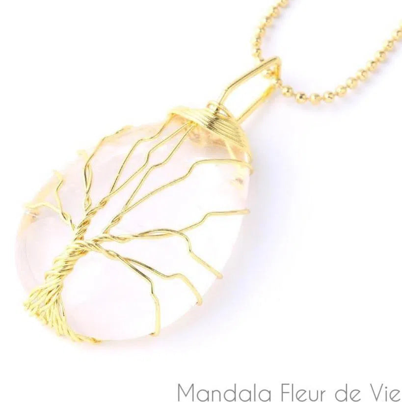 Pendentif Arbre de Vie Pierre Naturelle