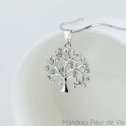 Pendentif Arbre de Vie avec Cristaux