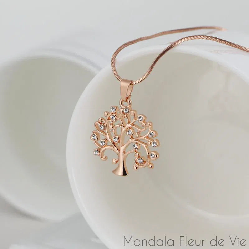 Pendentif Arbre de Vie avec Cristaux