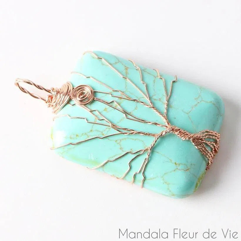 Pendentif Arbre de Vie en Pierre naturelle