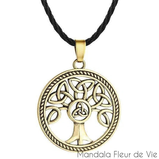 Pendentif Arbre de Vie<br> Triquetra Mandala Fleur de vie