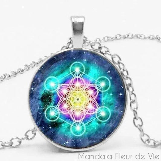 Pendentif Cube de Métatron & Géométrie Sacrée