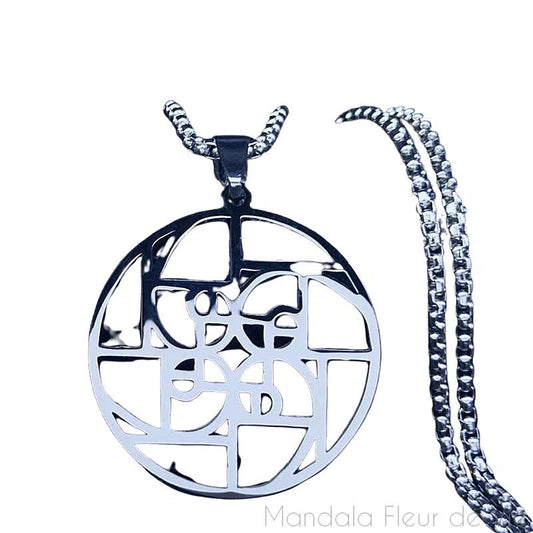 Pendentif Fibonacci en Acier Inoxydable