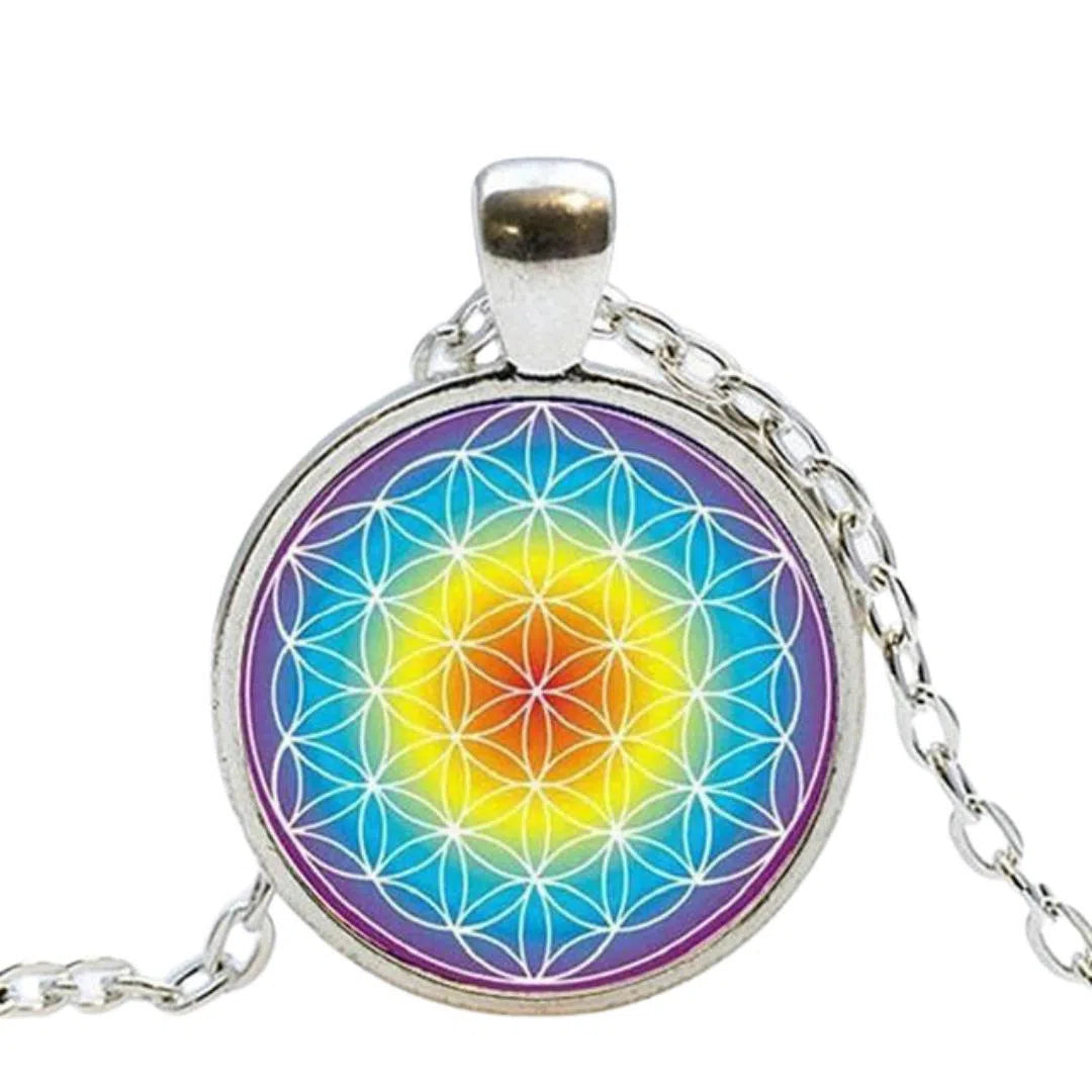 Pendentif Fleur de Vie Protection Mandala Fleur de vie