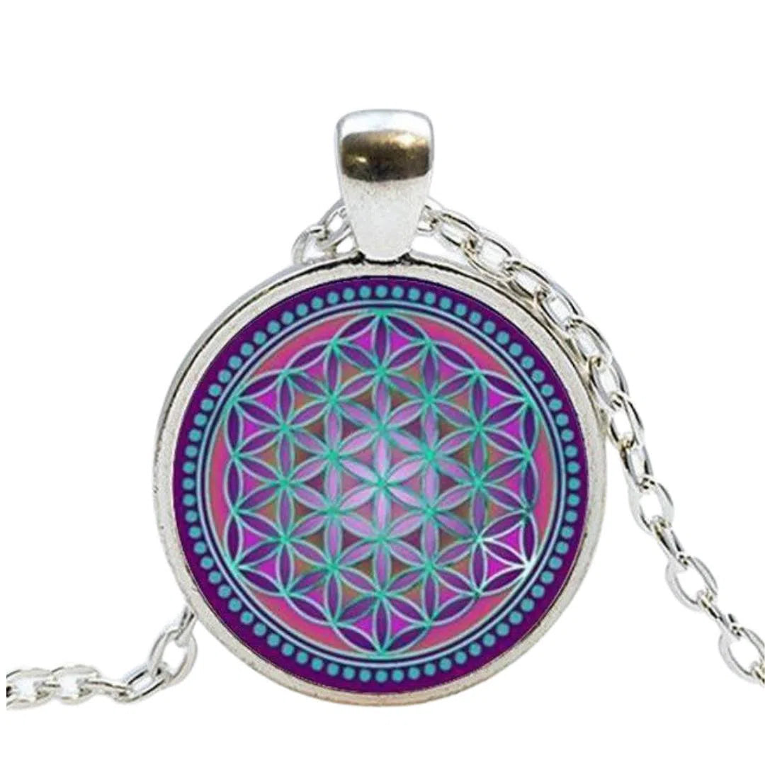 Pendentif Fleur de Vie Puissance Mandala Fleur de vie