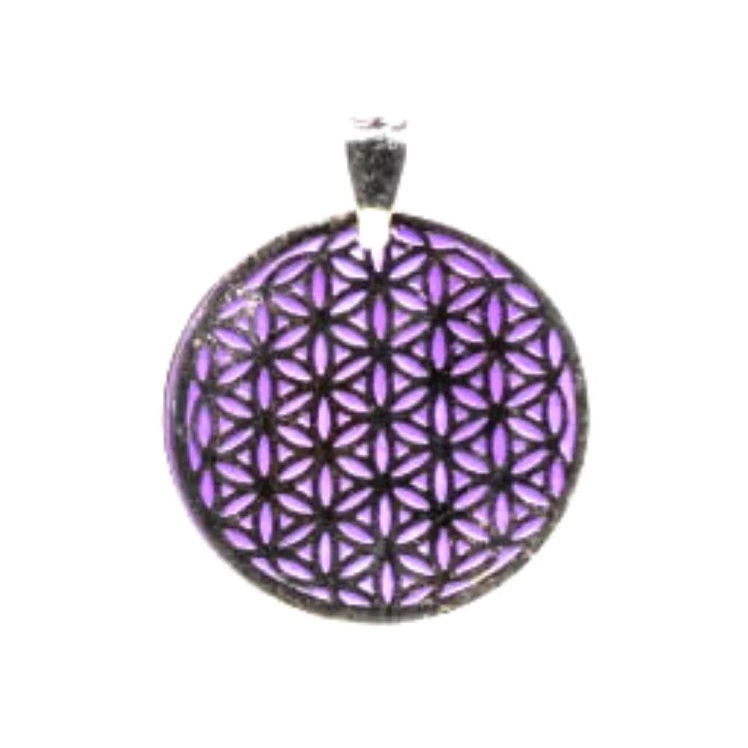 Pendentif Fleur de Vie Violet