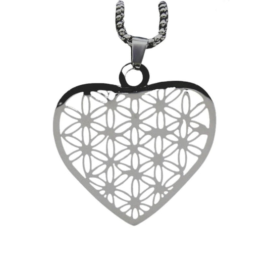 Pendentif Fleur de Vie Coeur