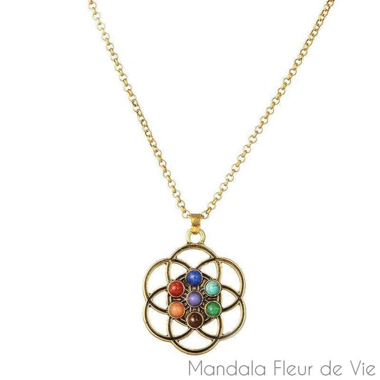 Pendentif Fleur de VieGraine de Vie Chakras