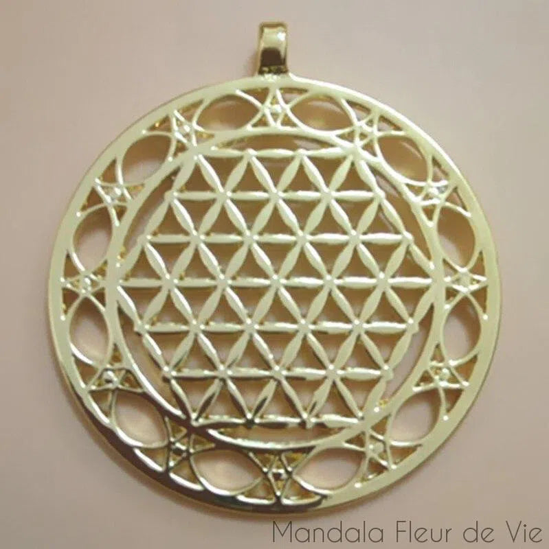 Pendentif Fleur de VieMandala Géométrie Sacrée