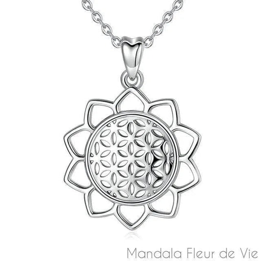 Pendentif Fleur de VieMandala en Argent