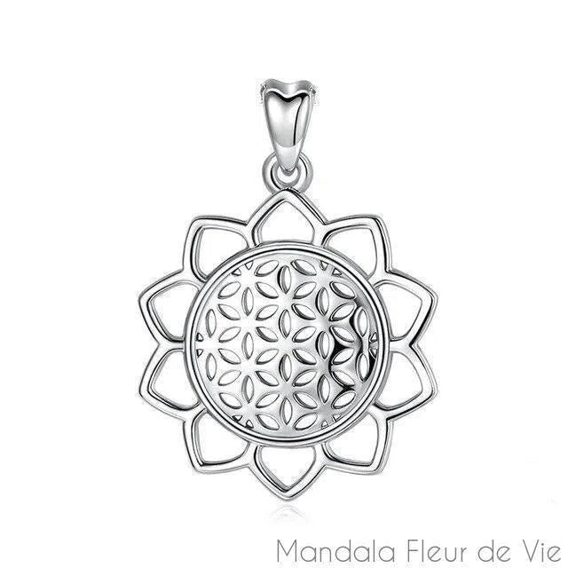 Pendentif Fleur de VieMandala en Argent