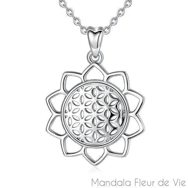 Pendentif Fleur de VieMandala en Argent