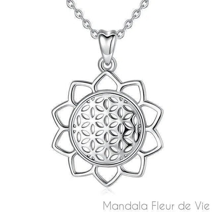 Pendentif Fleur de VieMandala en Argent