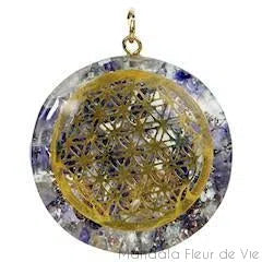 Pendentif Fleur de VieOrgonite Améthyste