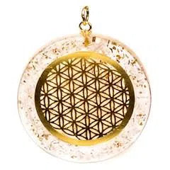 Pendentif Fleur de VieOrgonite Sélénite