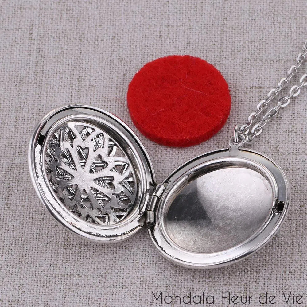 Pendentif Fleur de vie  Diffuseur d'Huiles Essentielles Mandala Fleur de vie