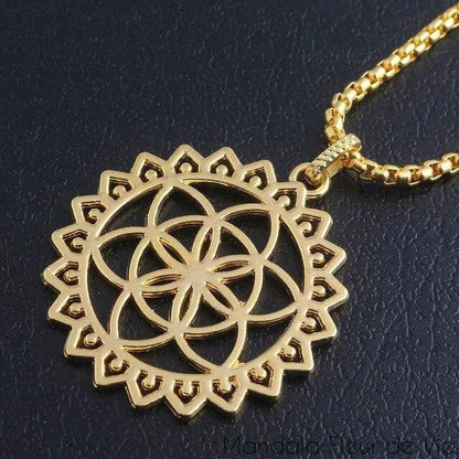 Pendentif Fleur de vie Géométrie Sacrée Mandala Fleur de vie