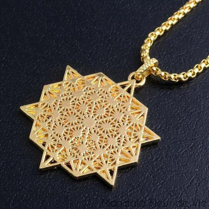 Pendentif Fleur de vie Géométrie Sacrée Mandala Fleur de vie