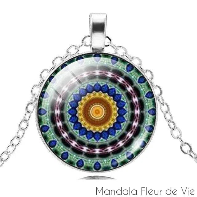 Pendentif Mandala Fleur de Lotus Mandala Fleur de vie