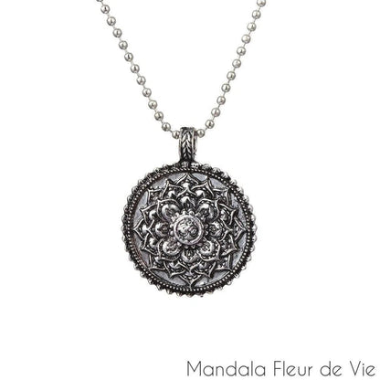 Pendentif Mandala Fleur de Lotus Om Mandala Fleur de vie