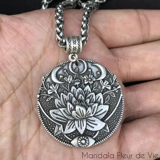 Pendentif Mandala<br> Fleur de Lotus Mandala Fleur de vie