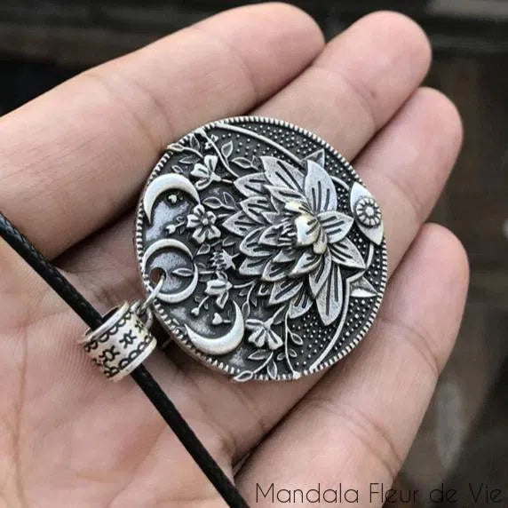 Pendentif Mandala<br> Fleur de Lotus Mandala Fleur de vie