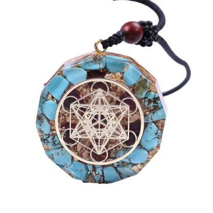 Pendentif Orgonite Cube de Metatron