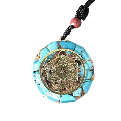 Pendentif Orgonite Cube de Metatron