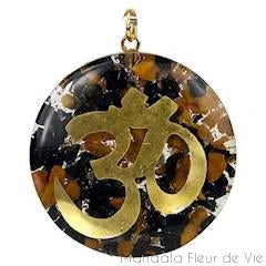 Pendentif Orgonite Mandala Om Tourmaline & Jaspe