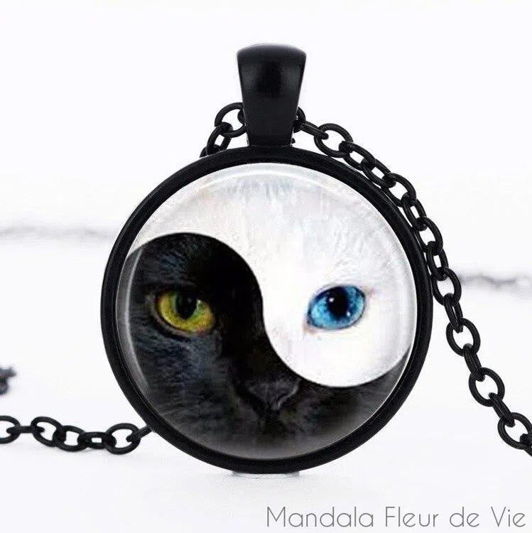 Pendentif Yin Yang Chat