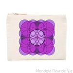 Pochette Mandala Fleur de Vie Violette